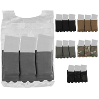 Durable Lightweight elastic AR M4 5.56 .223 AK 7.62 .308 triple mag pouch Magazine Holster