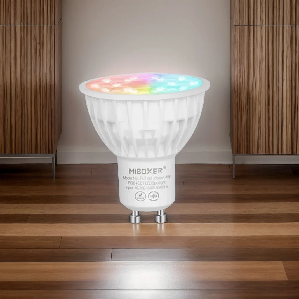

Miboxer FUT092 2.4G RF Wireless Remote Controller 4W RGBCCT GU10 LED Spotlight FUT103 LED Bulb