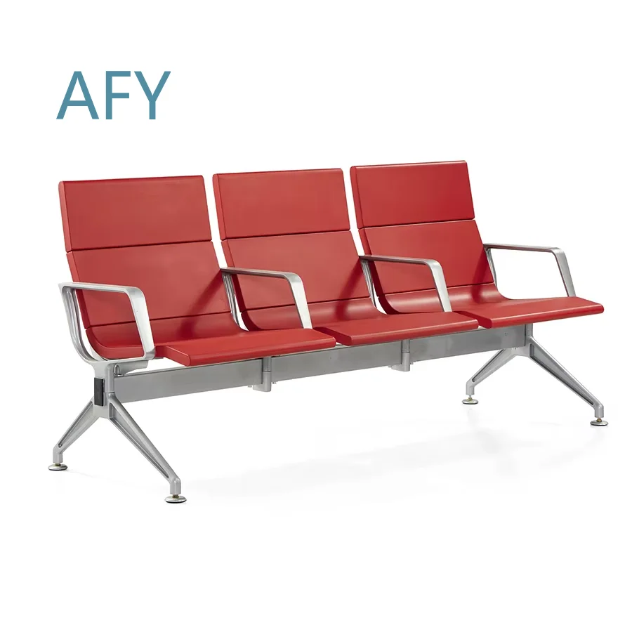 Hospital Stainless Steel Three Person Waiting Bench Chair Seat for Airport Seating Hospital Patient Chairs for Public Area