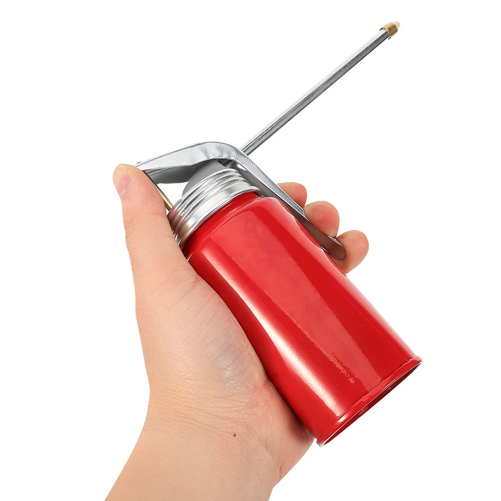 

2pcs Manual Oil Can High Pressure Metal Oiler Long Spout Precision Dispenser For Motorcycle Car Engine Lubrication Portable