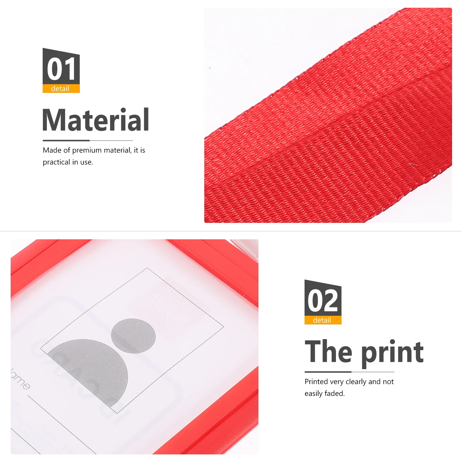 

1 set Badge Id Card Holder Lanyard Transparent Plastic Name Tag Sleeve For Work School Office Use School Cards