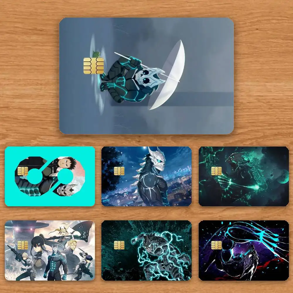 

Anime K-Kaiju No 8 Bank Credit Cards Bus Pass Stickers Cool Decoration Waterproof 4PCS Card