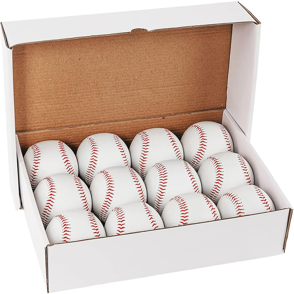 Kfseert 12-Pack Standard Size 9in PVC Cork-And-Rubber Core Baseballs For Adults' Practice Training Equipment, Baseball For League Play, Pitching, Hitting, Batting, Fielding, Autograph, Gifts (One Dozen)
