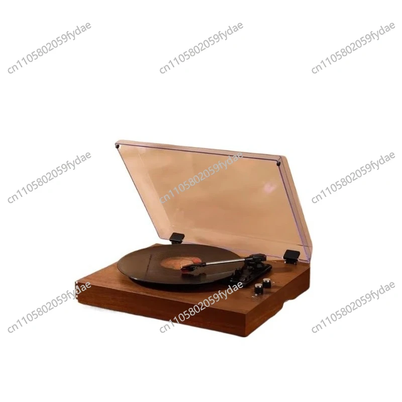 tourne-disque-vinyle-portable-avec-housse-anti-poussiere-en-acrylique-systeme-de-haut-parleurs-double-de-bureau-phonographe-vinyle