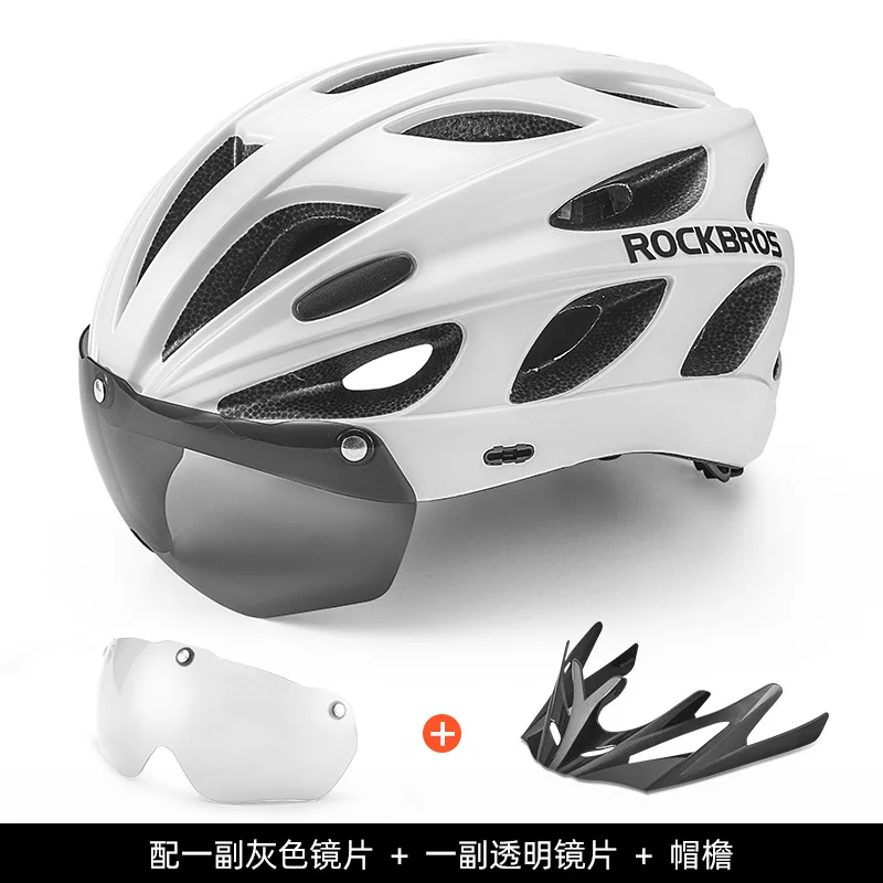 riding helmet mountain road cycling helmet with goggles polarizing integrated molding colorful men and women