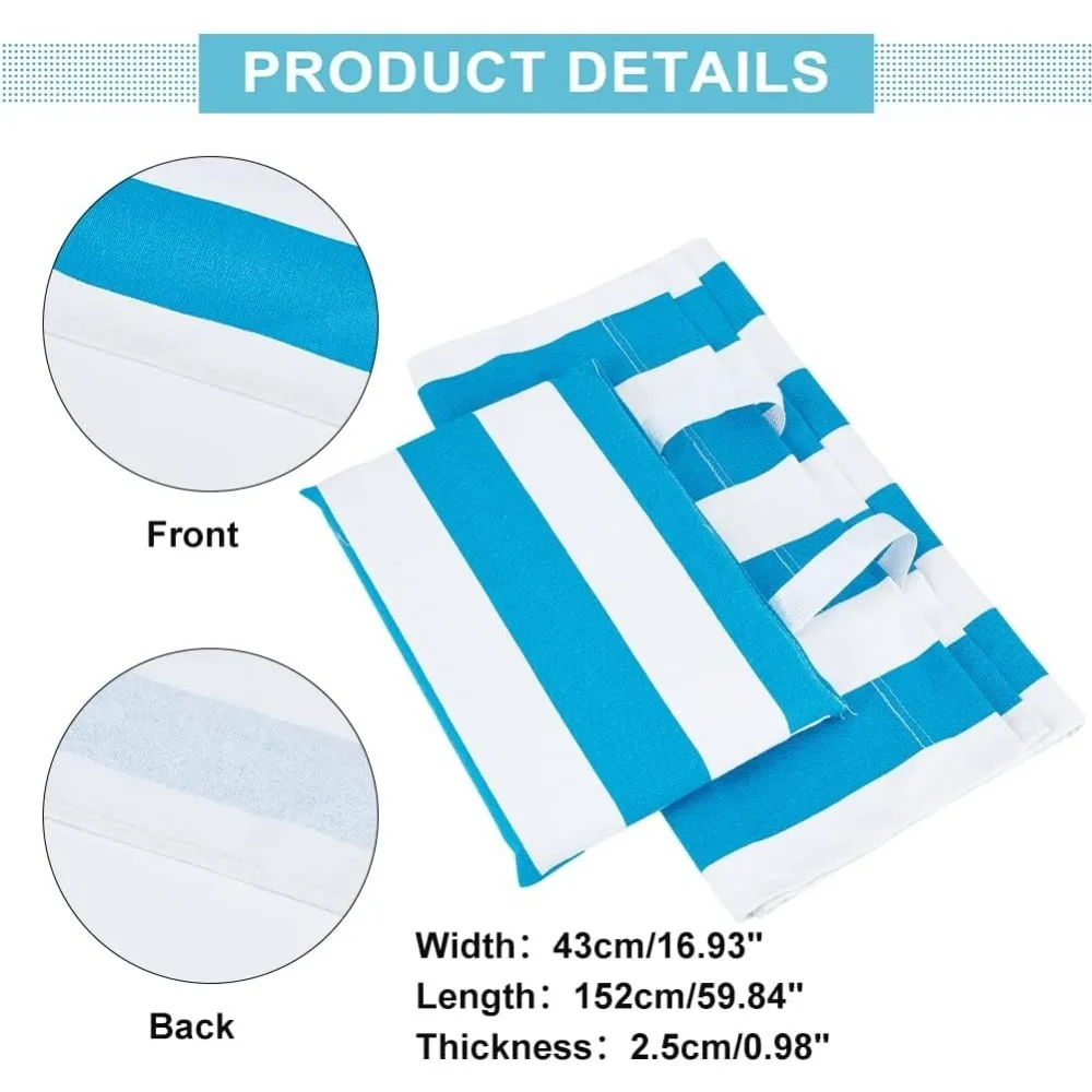 Beach Sling Chair Replacement Fabric White and Deep Blue Beach Sling Chair Replacement Canvas with Pillow Beach making kit