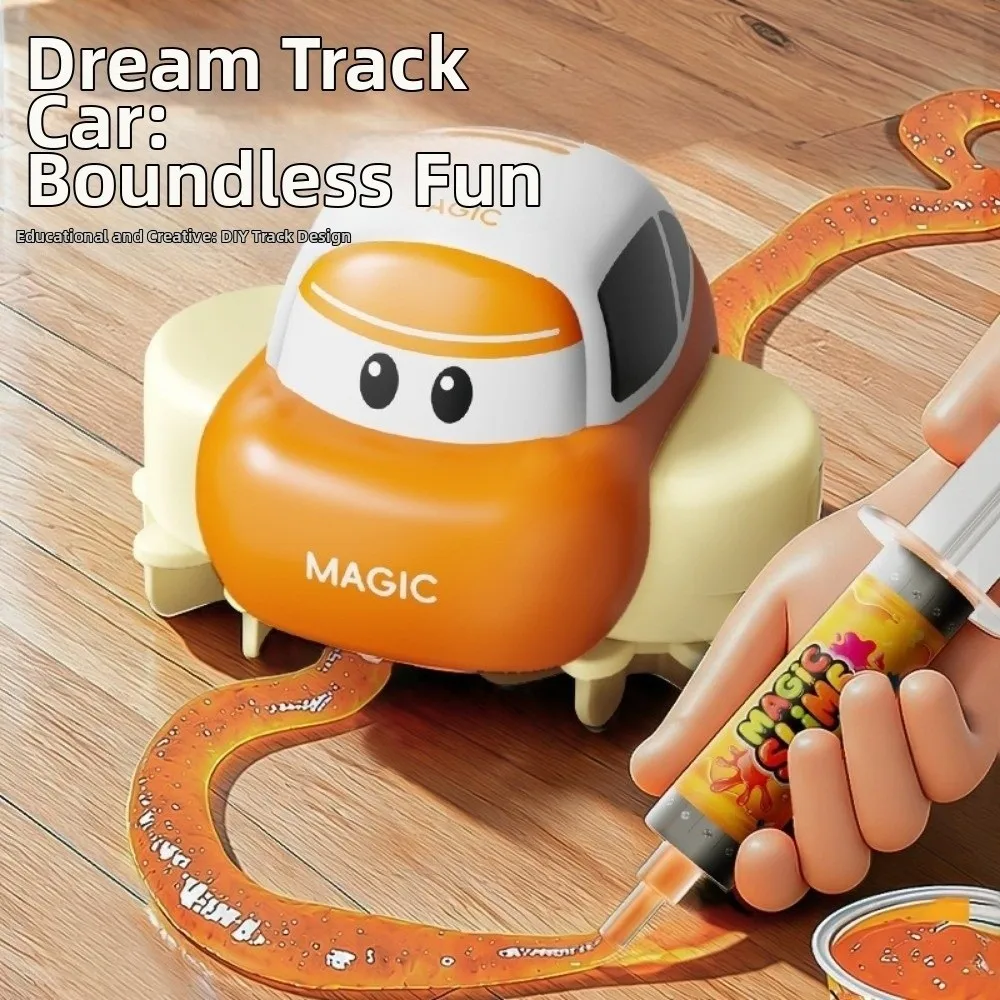 DIY Assemble Electric Train Toy Changeable Track with Crystal Mud Track Toy Car Magical Dream Variable Track Toy Car Indoor Play