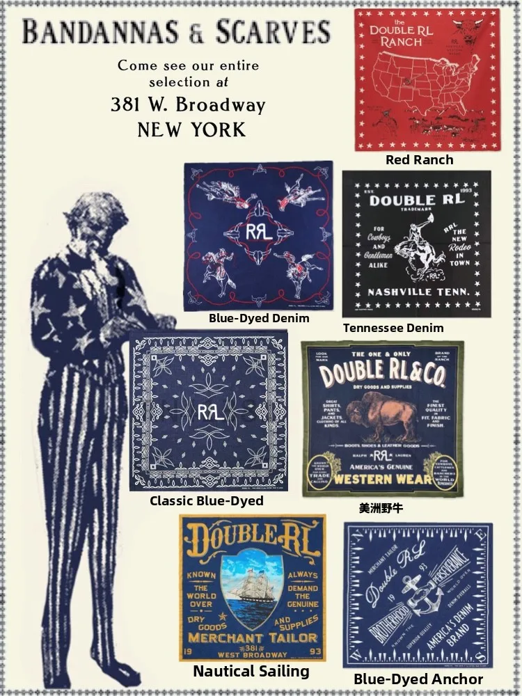 

Stunning American Retro Pure Cotton Printed Bandana Scarf Versatile Fashionable Decorative Large Square Towel for All Seasons