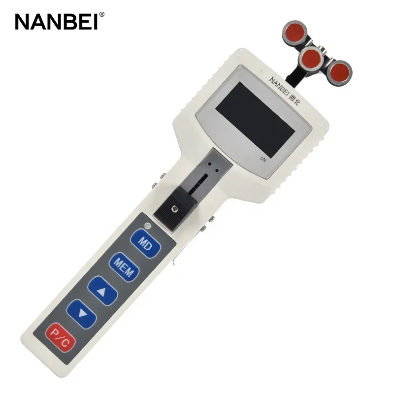 Digital portable handheld tension meter for wire rope belt