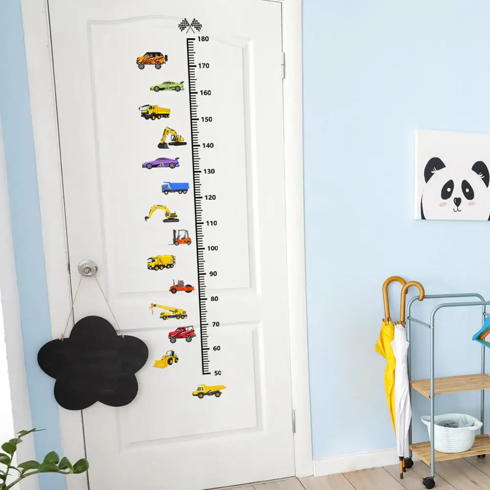 Children Wall Ruler Decal Legible Kids Wall Growth Chart 50cm-180cm Measure Height Cute