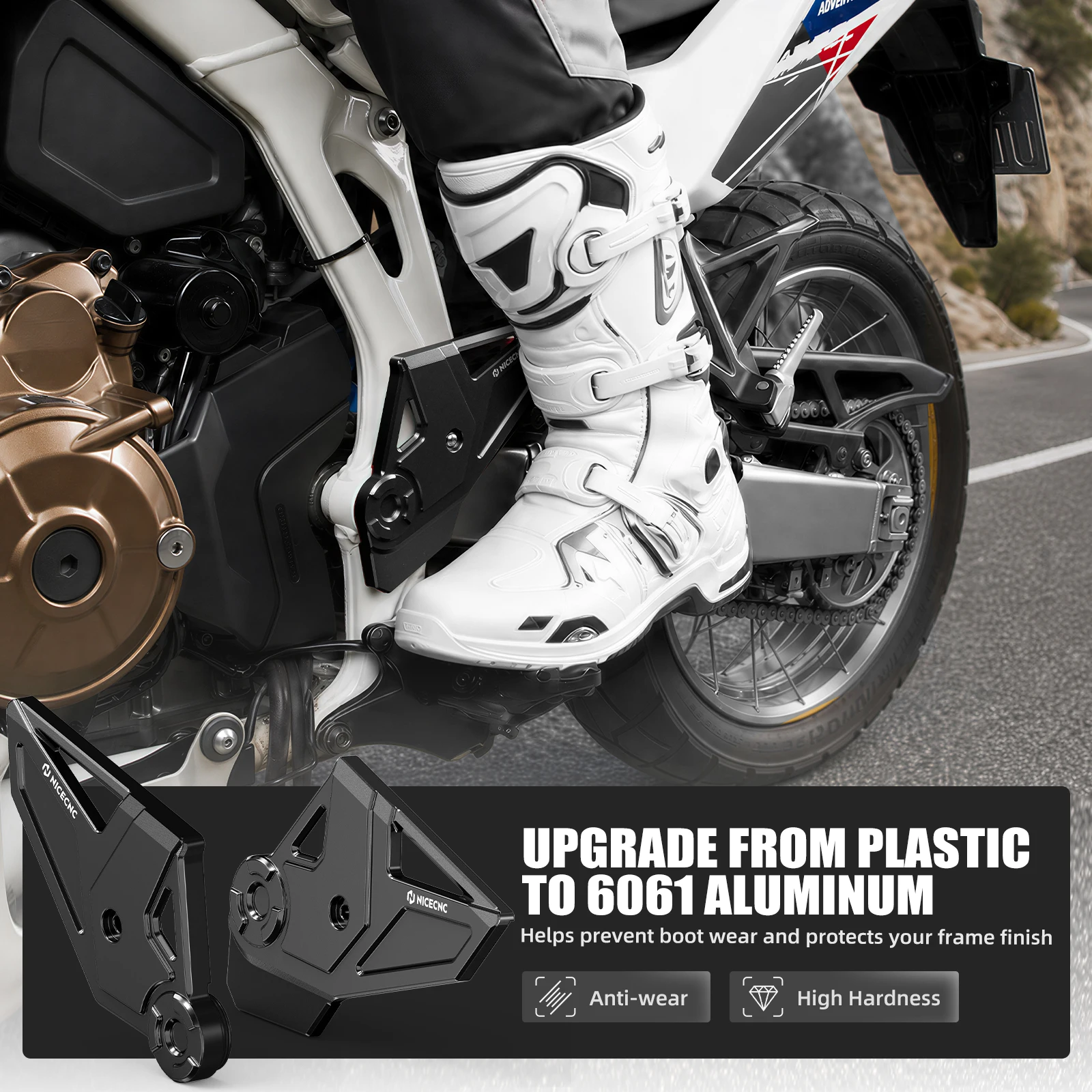 Motorrad-Rahmenschutz, Vorderer Kettenradschutz für Honda CRF1100L Africa Twin CRF1100L /Adventure Sports 2020-2025 2024 2023 – Detail 22