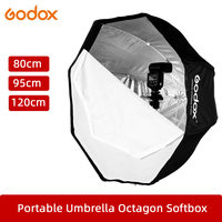 Godox 80cm 95cm 120cm Portable Octagon Softbox Umbrella Brolly Reflector for Studio Strobe Speedlight Flash