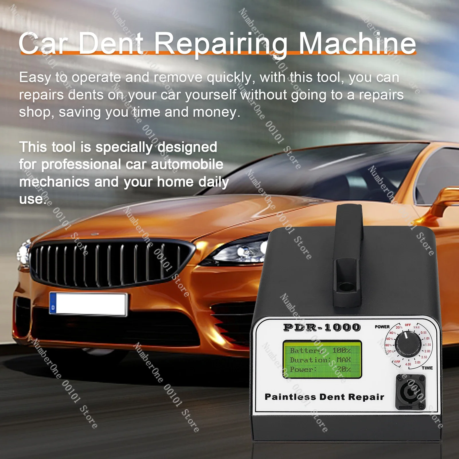 PDR-1000 Auto Body Dent Repair Machine Portable Household Dents Remover Tool Time/Power Adjust Car Paintless Dent Repairs Device