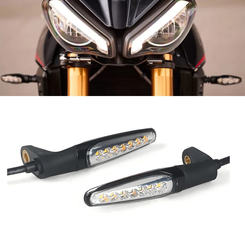 

﻿ For Street Triple R RS Speed Triple 1200 RS Motorcycle Front Rear LED Turn Signal Flashing Directional Indicator Lamp