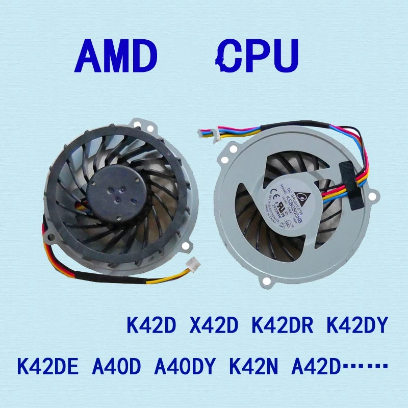 New Original Laptop CPU Cooling Fan For ASUS K42 Fan X42D X42J K42D K42DR K42N AMD CPU Fan KSB6505HB-AA83