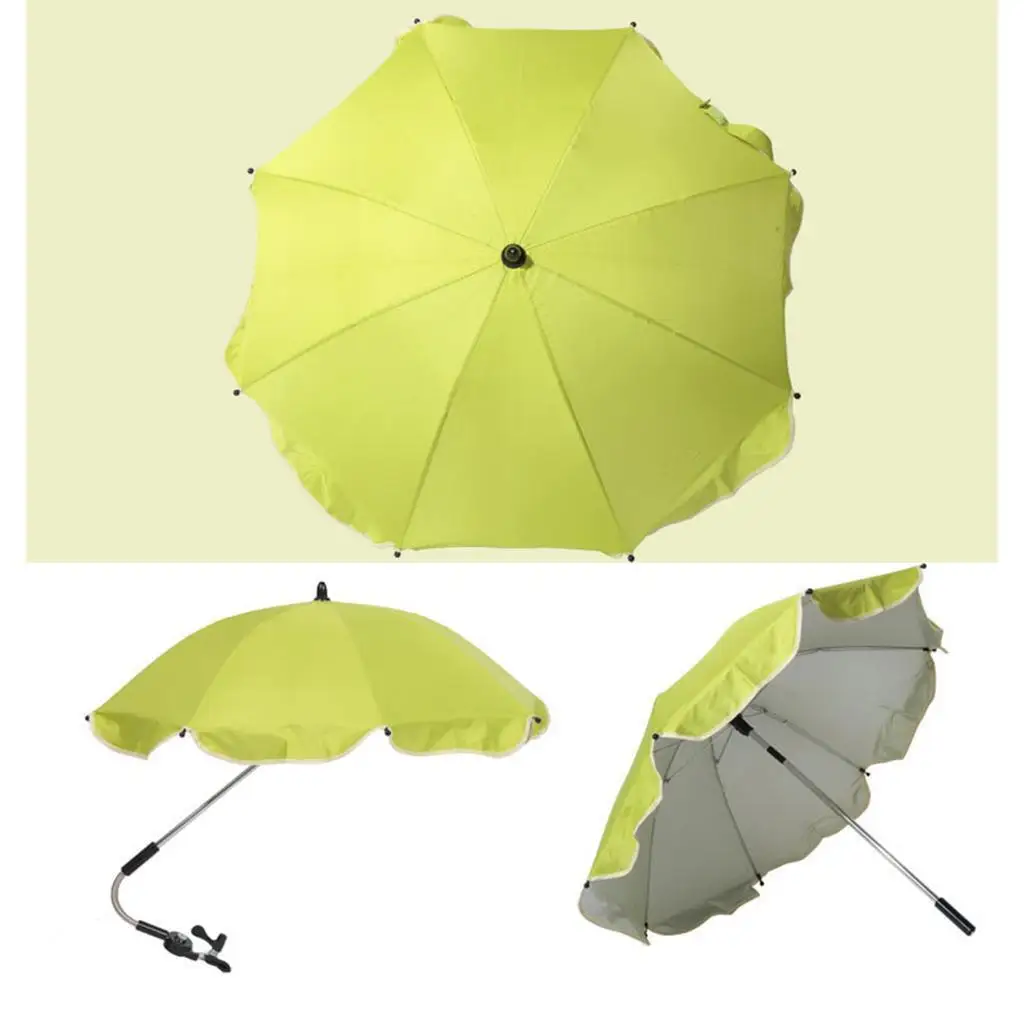 รถเข็นเด็กเด็ก รถเข็นเด็ก รถเข็นเด็ก UV Sun Rain Protector ร่ม สีเขียว