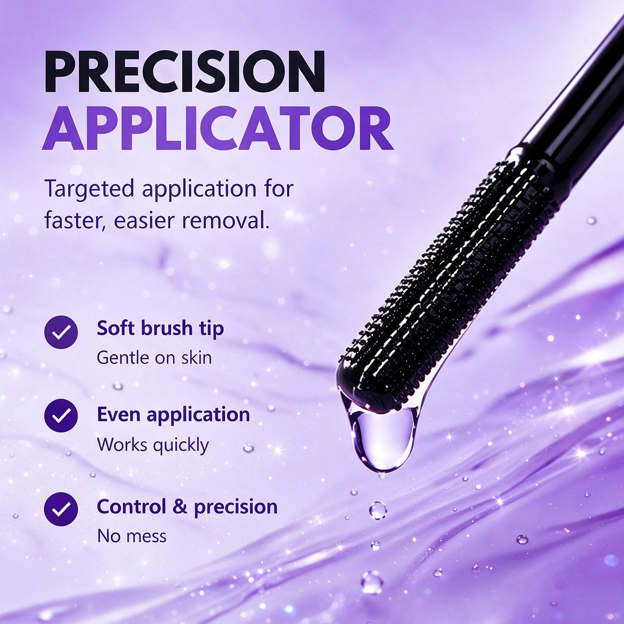 5ml False Eyelash Remover – Gentle, non-irritating formula that rapidly dissolves eyelash extension adhesive in 15 seconds; suit