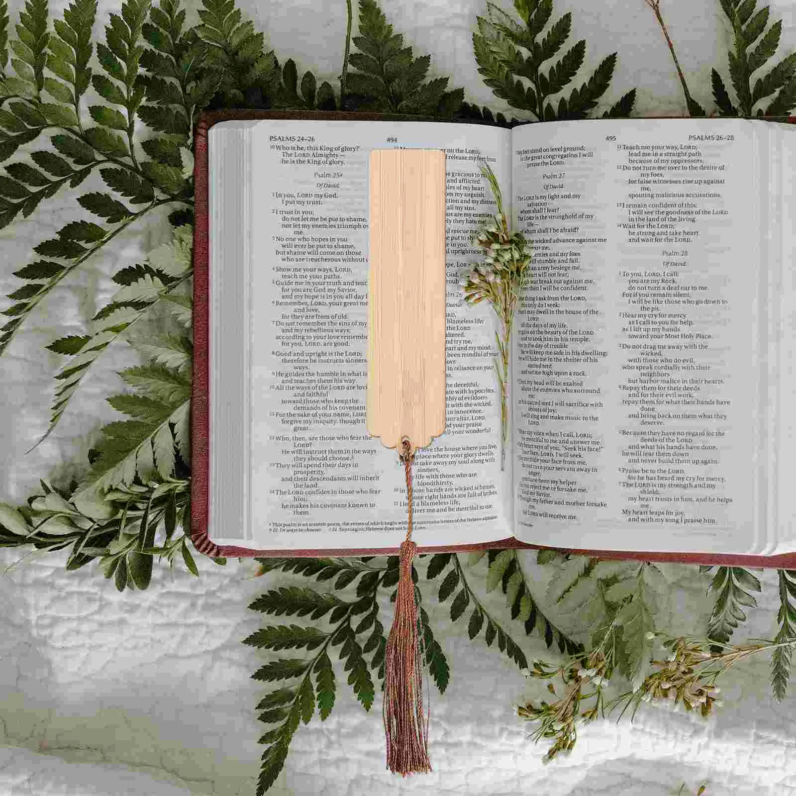 

10 Sets Bamboo Bookmarks Wooden Reading Page Markers Blank Tags for Students School Supplies Cute Aesthetic naments Handmade