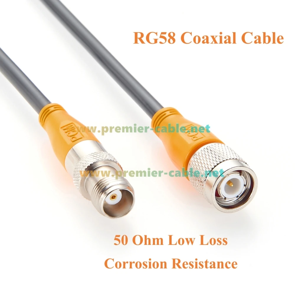 TNC-Stecker auf TNC-Buchse RG58 Koaxialkabel 50 Ohm Verlustarmes HF-Koaxialkabel für Antennen, Amateurfunk, CB-Funk, GPS, WLAN, 4G LTE – Detail 5