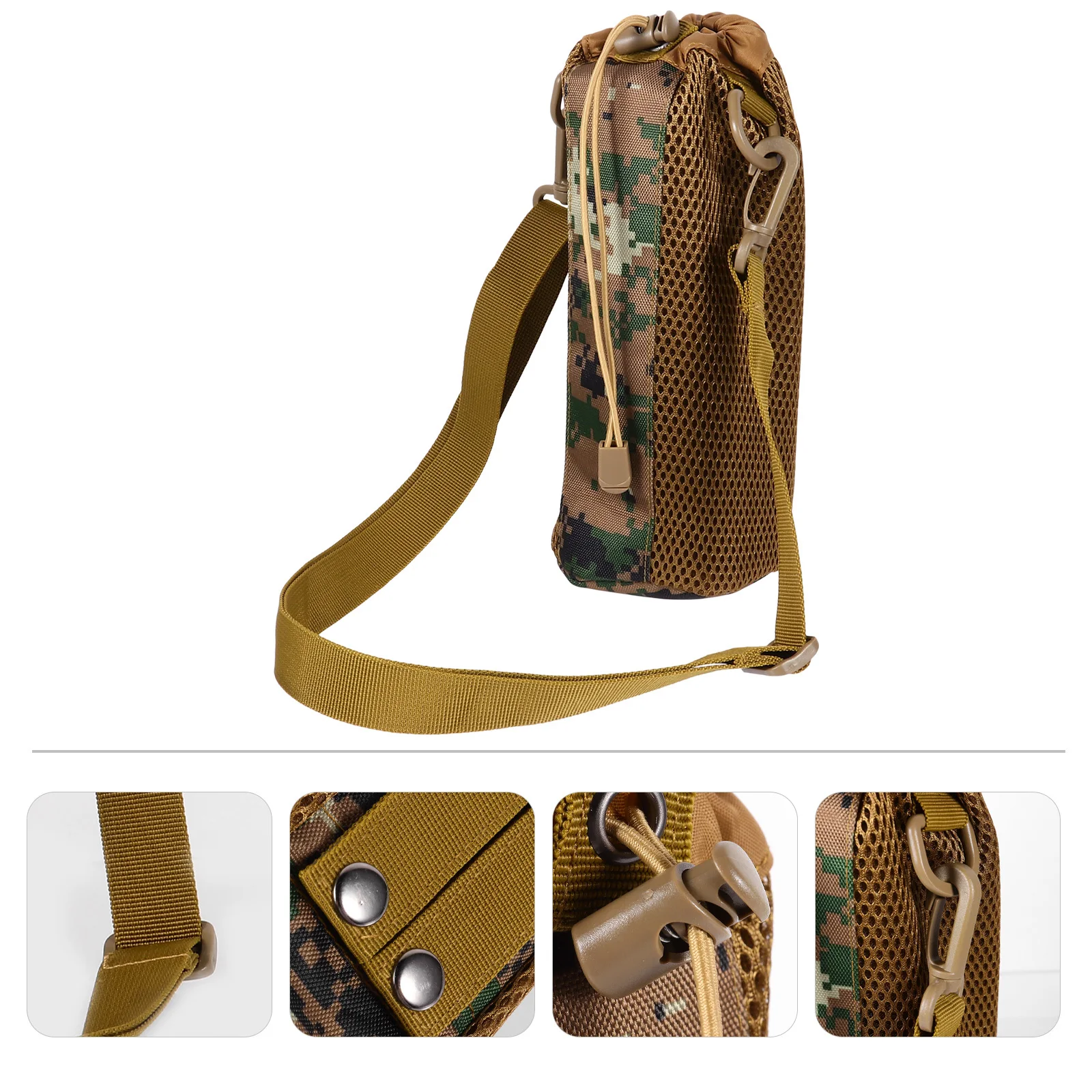 

1Pcs Water Bottle Bag Outdoor Mountaineering Travel Carrier Pouch Lightweight Insulated Nylon Bottle Holder Hiking Camping