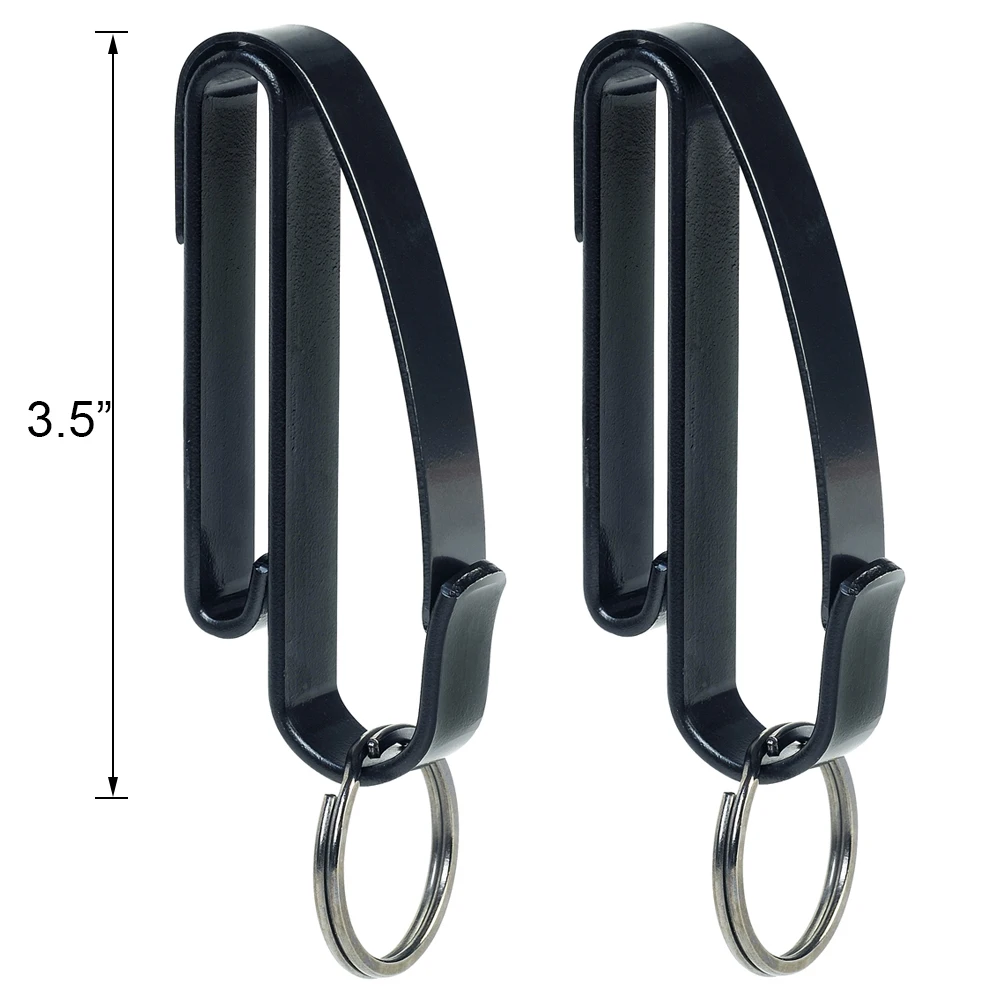 Metal Key Ring Holder Quick Hook System Belt Loop Fit up to 2.25” wide belt,Tac belt,Tactical Key Holder with Detachable Key Rin