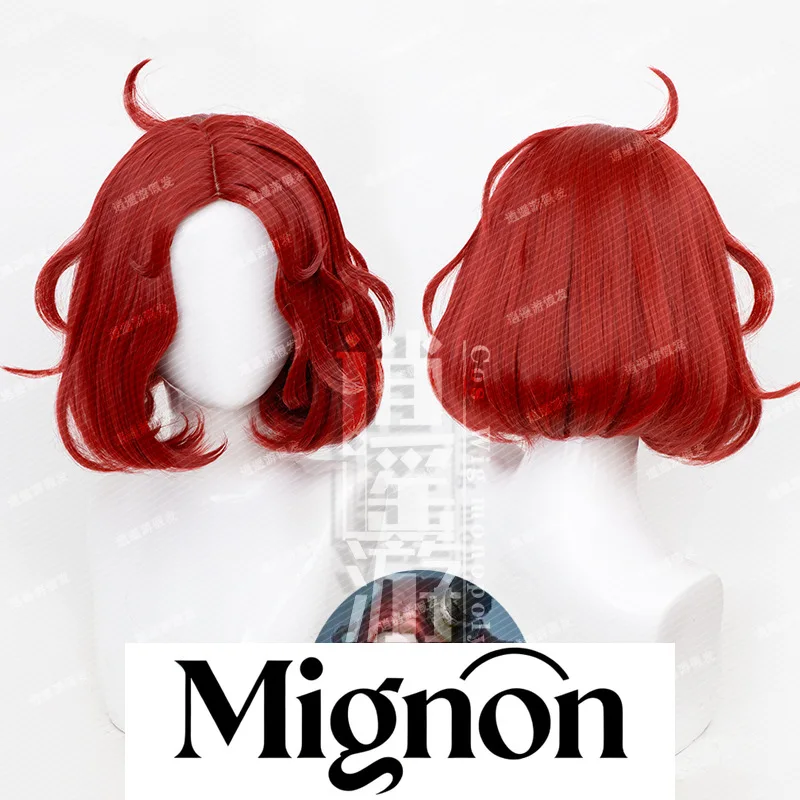 

Identity V плакучий клоун, оригинальная кожа, парик для косплея, имитация кожи головы, красный боб, подарок на Хэллоуин