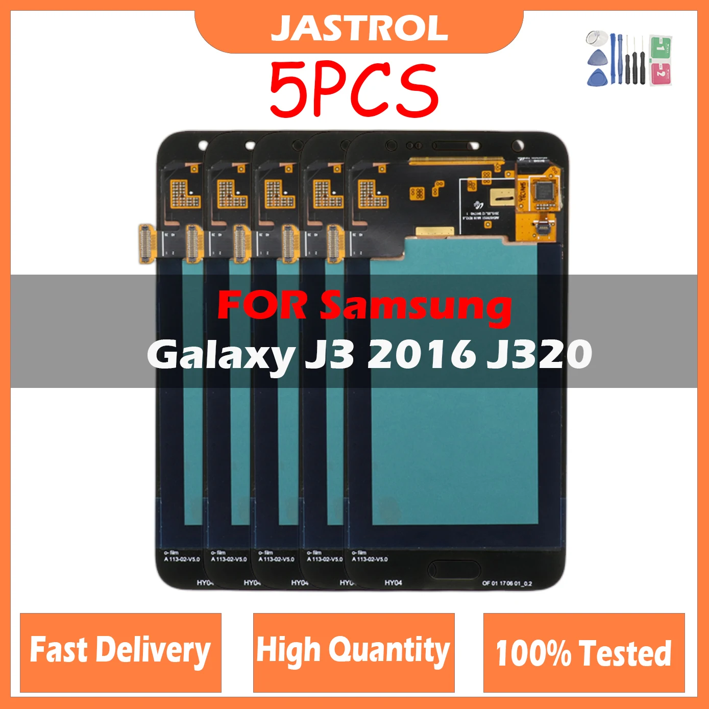 

5Pcs/Lot Super Amoled LCD Display For Samsung Galaxy J3 2016 J320 J320A J320F J320P J320M J320Y J320FN Screen Touch Digitizer