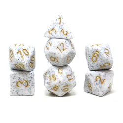 7pcs Set Stone Style Dice, Board Game Dice, Polyhedral Table Game Dice Role-Playing RPG Dice, Games and Hobbies