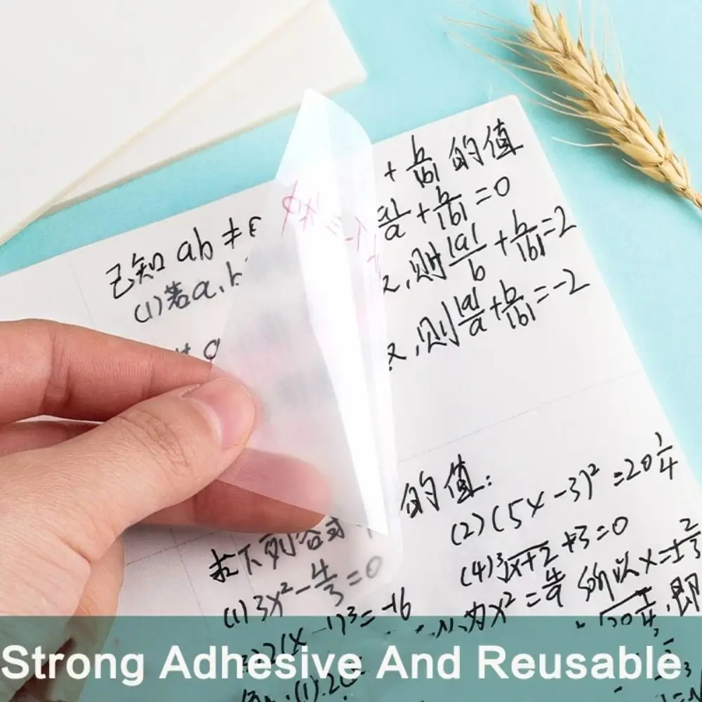 50 Sheets Portable 50 Sheets Sticky Notes Transparent Waterproof Note Paper Paper Sticker