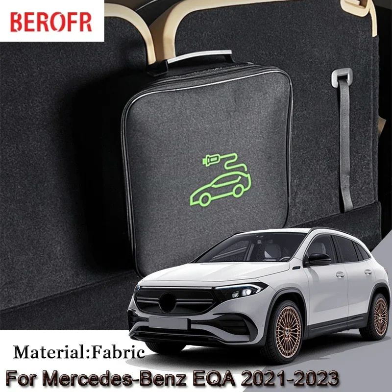 

Сумка для хранения автомобильного зарядного кабеля EV, подходит для Mercedes-Benz EQA 2021 2022 2023, вилки для зарядного устройства, розетки, водонепроницаемые, огнестойкие