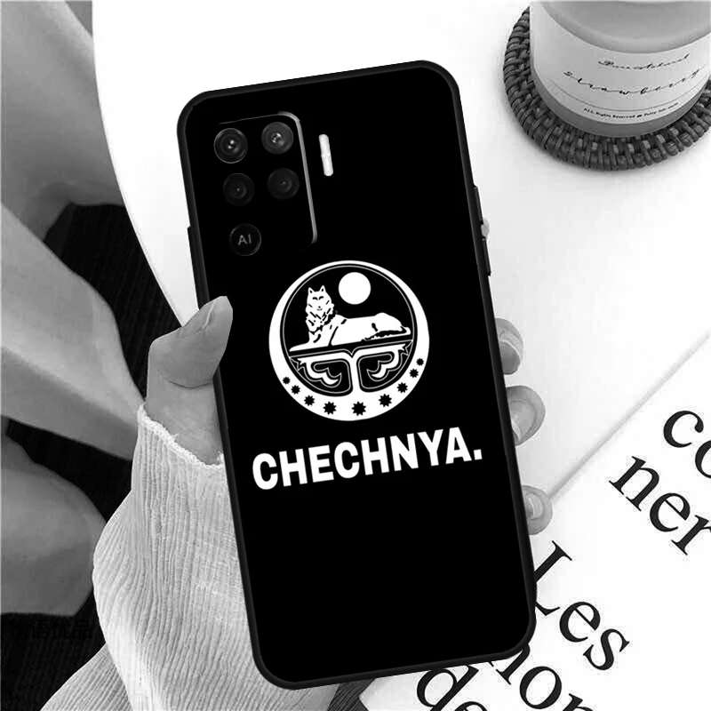 Etui z flagą Czeczenii na Oppo A58 A5 Pro A15 A16 A17 A57 A77 A94 A74 A54 A76 A96 A40 A60 A80 A18 A38 A78 A98