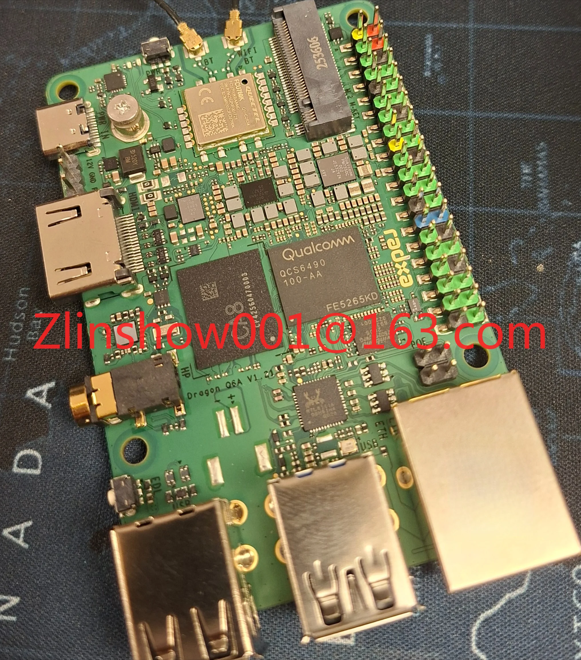 6GB  Q6A Single Board Development Computer Qualcomm QCS6490 12TOPS Computing Power LPDDR5