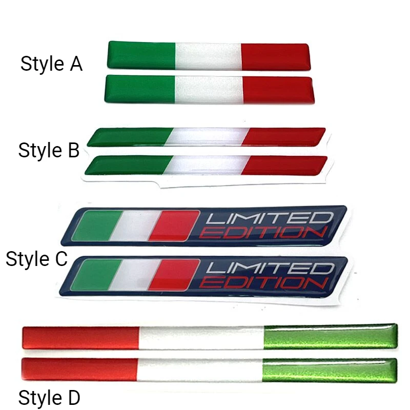 

3D Limited Edition Tricolor Car Rearview Mirror Decoration Garland 3D Glue Material Rear Trunk Badge Body Decal Car Stickers