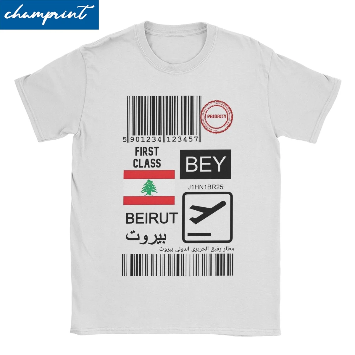 Men Women T-Shirt Lebanon International Airport Creative Pure Cotton Tees Short Sleeve T Shirt Round Collar Clothing Original