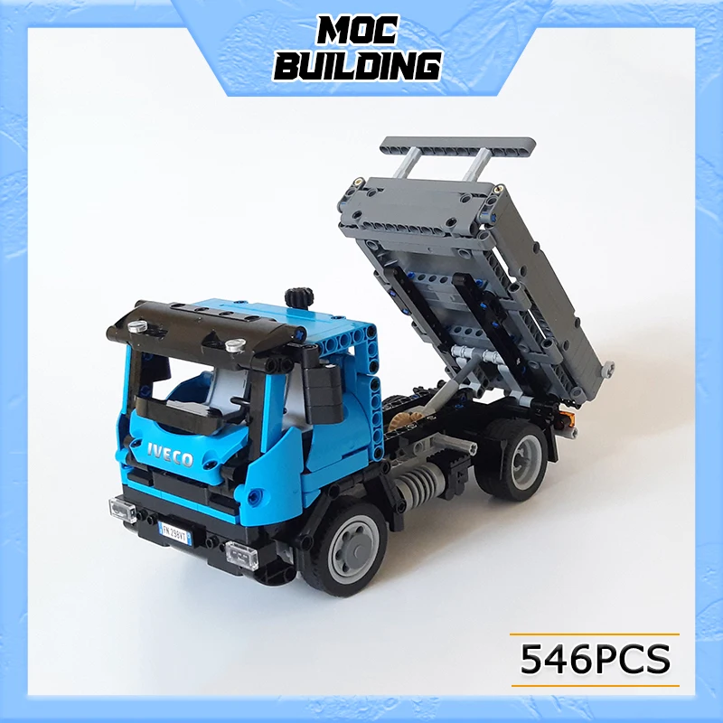 546pcs technologie serie moc europa mittelgroße trucks carb baustein fahrzeug spielzeug montieren ziegel set für kinder MOC-115596