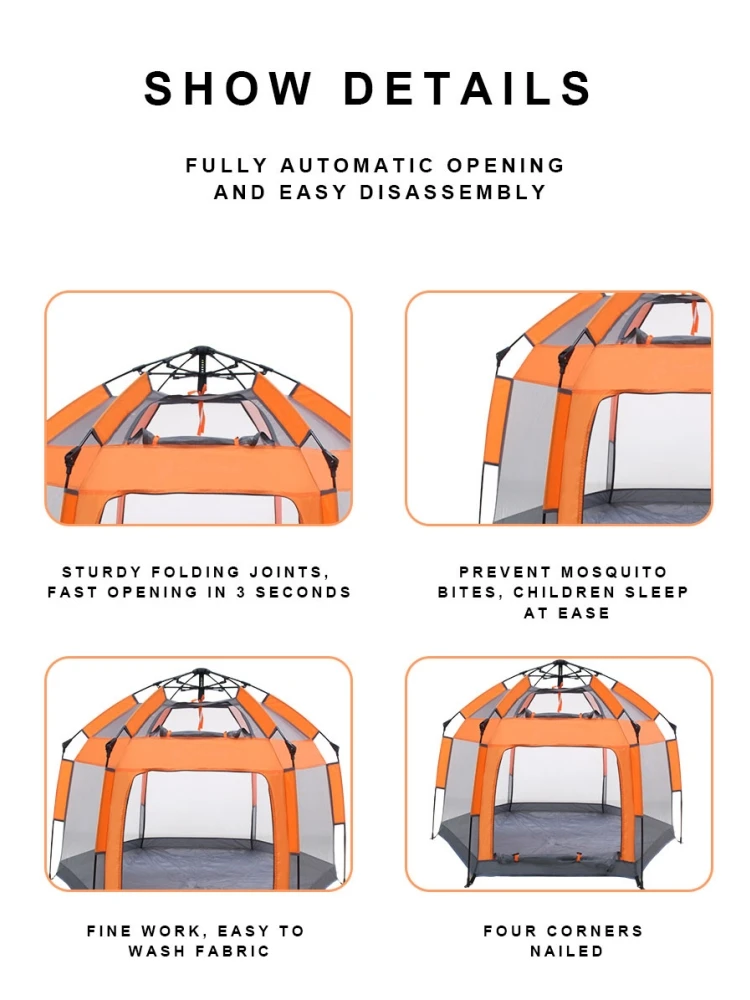 Montagem rápida portátil Mosquito-Proof Tent Brinquedos para crianças, exterior e interior, viagens, Baby Playhouse, Kids Tent