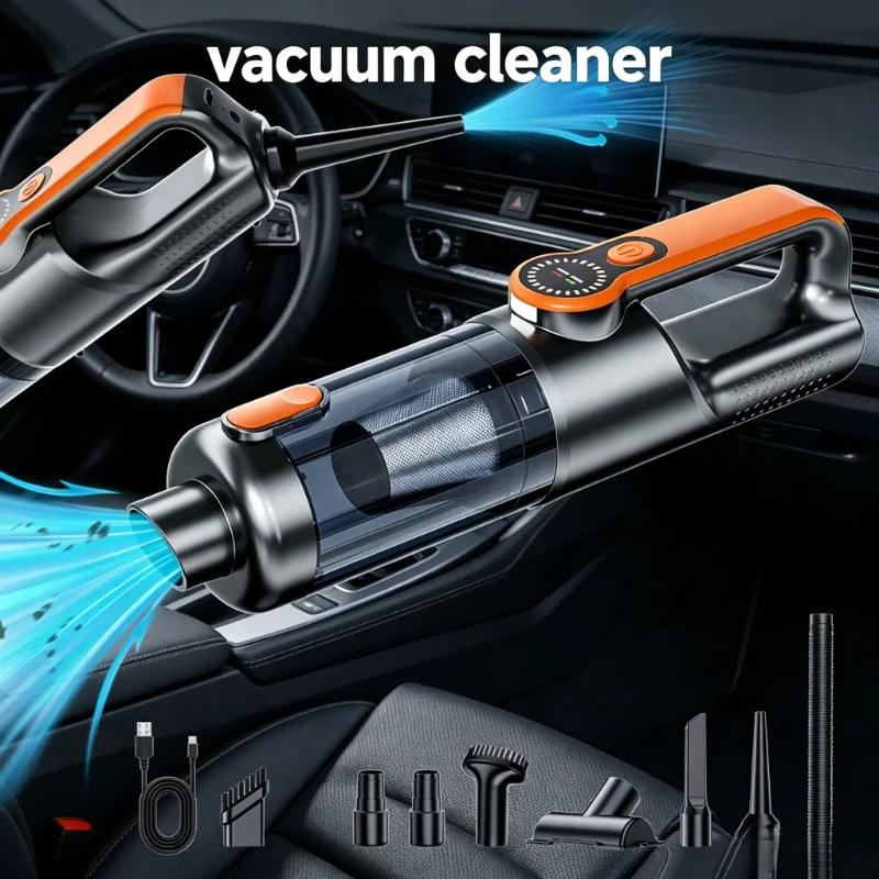 

Автомобильный пылесос, мощный ручной пылесос с функцией выброса пыли одной кнопкой и высокой силой всасывания