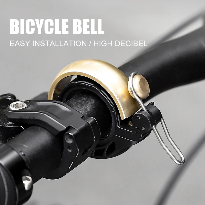 PCycling Bicycle Bell Personality Vintage Crisp And Loud Folding Bicycle Mountain Bike Bell Retro Bike Hands Copper Bell