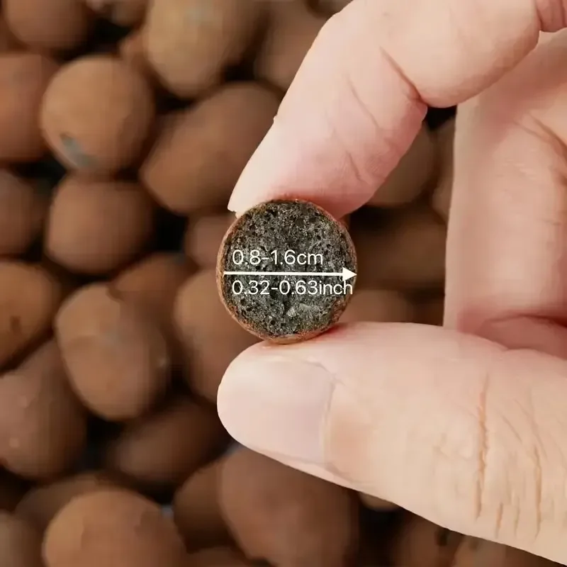 1LB Reusable Hydroponic Clay Pebbles Natural Hydroponic Growing Clay Pebbles Lightweight, Reusable Clay Balls for Gardening