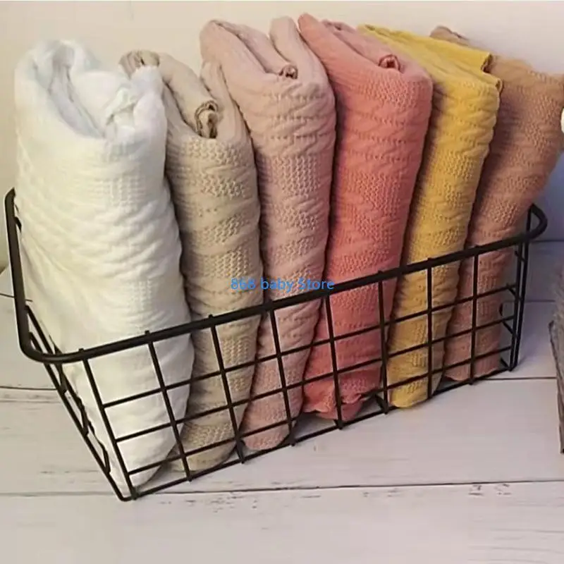 

29EE Newborn Photography Props Knitted Blanket Baby Sleeping Bag Backdrop Infants Photo Accessories