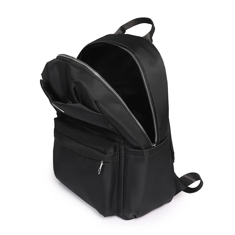 Nylon Zipper Fashion Backpack Casual 2024 New Basic Style Bags for Women Portable Interior Zipper Pocket Sewing Thread Sac A Dos image 6