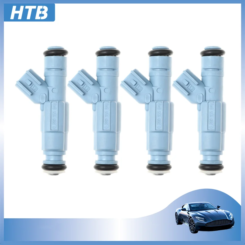 4Pcs Fuel Injector 0280155849 XF1E-A5B Fit For Jeep Grand Cherokee Dodge Dakota Durango Ram 1500 4.7L V8 2001-2007 Car Engine