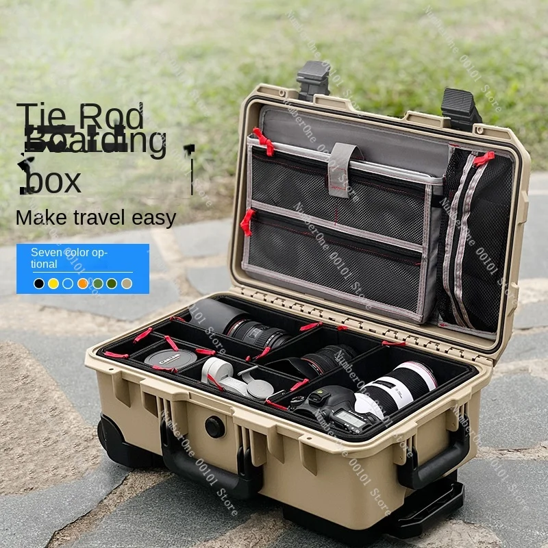 S-5129 Multifunctional Plastic Toolbox SLR Camera Notebook Photography Trolley Case Safety Protection Box