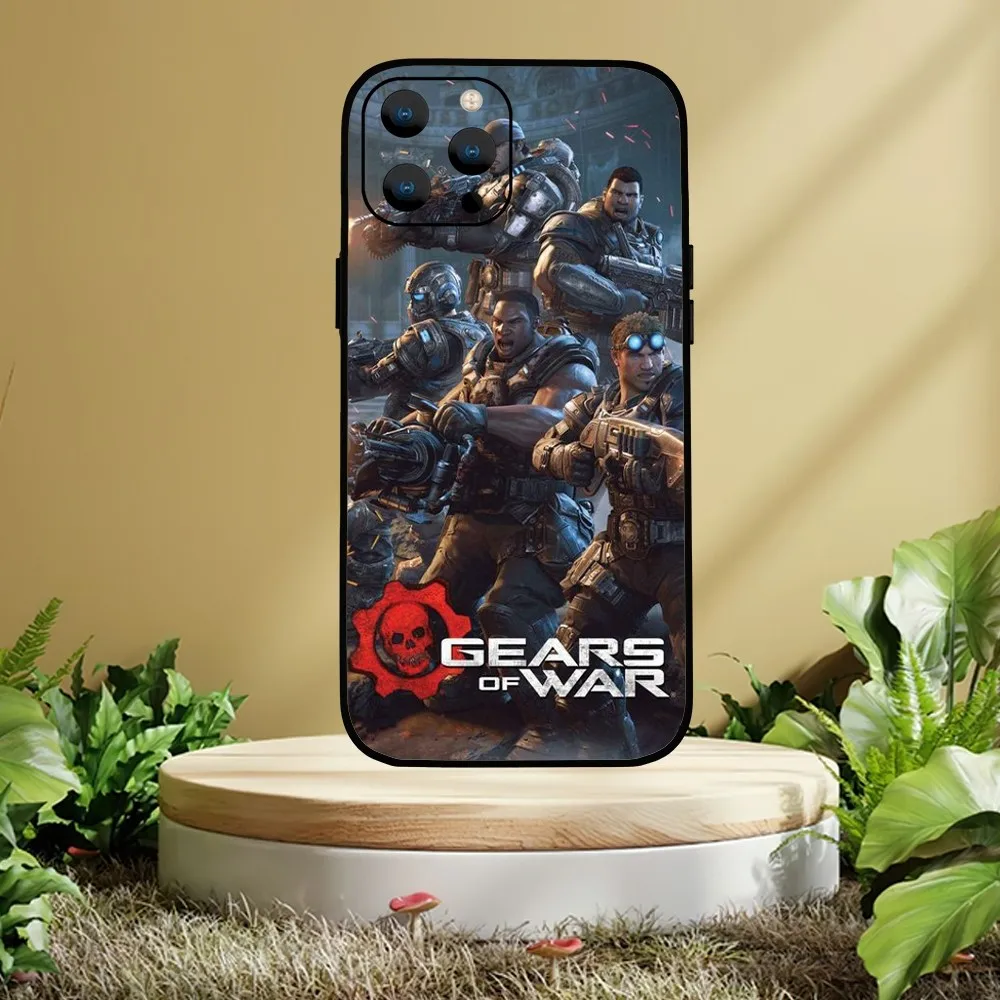 لعبة G-Gears of-Wars جراب هاتف لـ iPhone ، Shell ، Mini 11 ، 12 ، 13 ، 14 ، 15 ، Pro ، XS ، Max ، X ، Plus ، SE ، XR