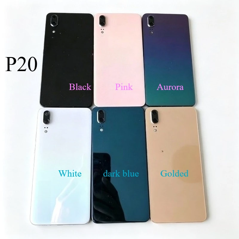 Back Cover Replace Part Glass Rear Housing For Huawei P20 Pro Battery Cover Back Case Door P20 Pro  with Lens + Adhesive