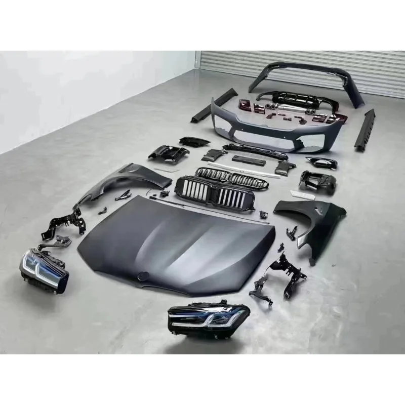 For 5 Series 2011 to 2017 Upgraded 2022 M5 Bumper Kit, LED Headlights, Taillights, Front Bumper