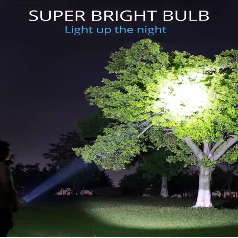 Flashlight Strong Rechargeable Ultra Bright USB Outdoor Long Range High Power Household Durable Portable Searchlight