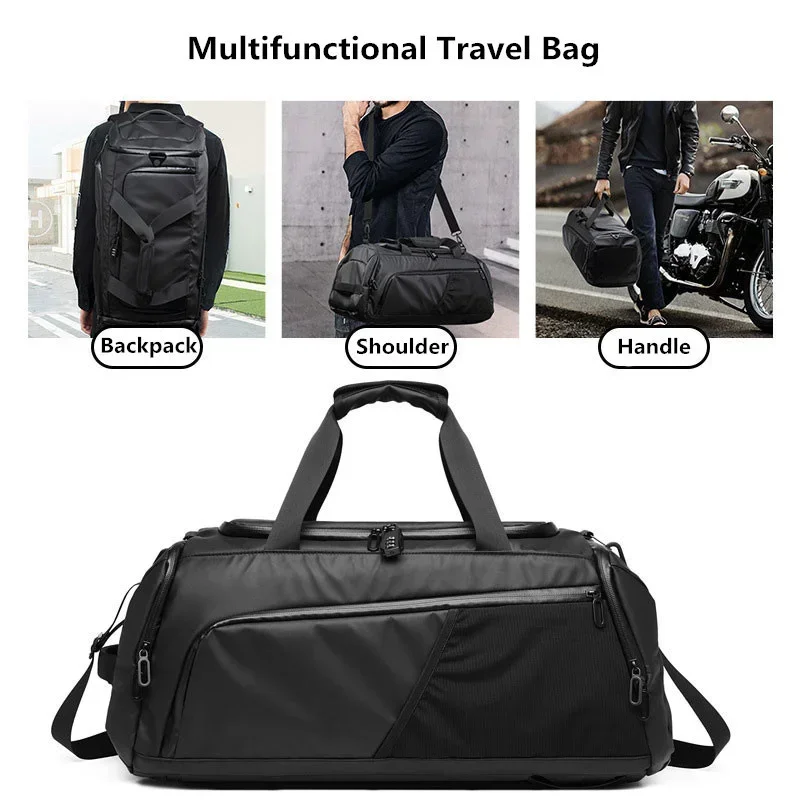 Large Capacity Gym Bag for Men, Training, Fitness, Workout, Sports, Backpack, Dry Wet, Yoga Bags, Business Travel, Shoes Pouch