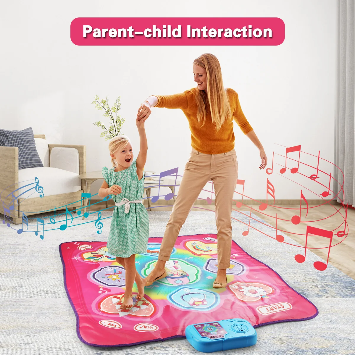 90x90cm Music Play Mat Educational Toys For Kids Large Elecrtic Dancing Mat With Lights Keyboard With 3 Game Modes Sport Toys