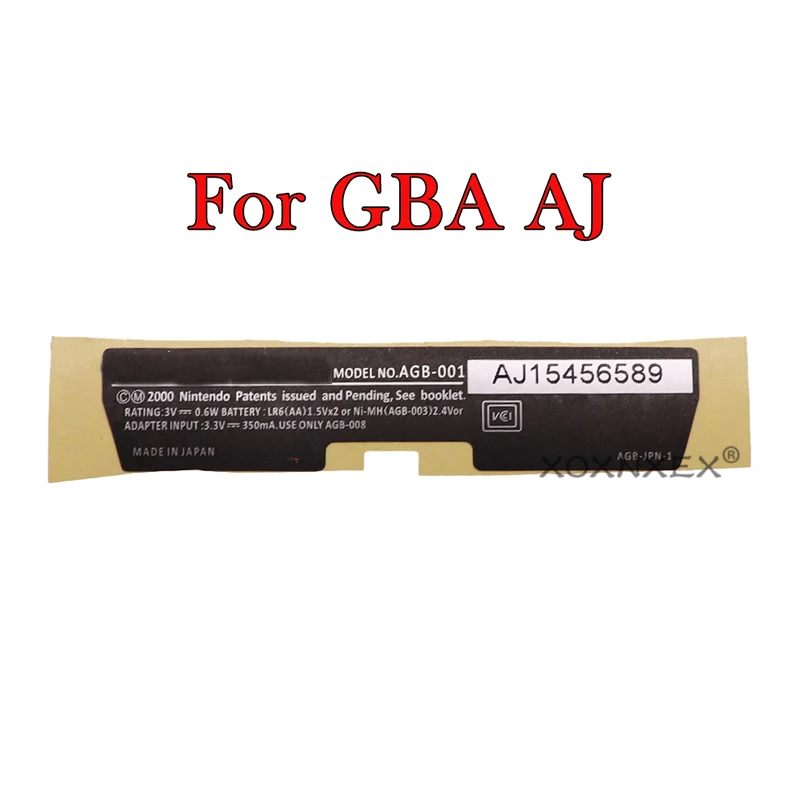 For Nintendo Game Boy Pocket Replacement MGB-001 Model Information Sticker For GBP GBA GBC GBA SP 001 101 Label Japan
